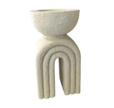 PHOTOPHORE EN CERAMIQUE BEIGE︱Lory