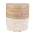 POUF TRESSE BEIGE EN JUTE
