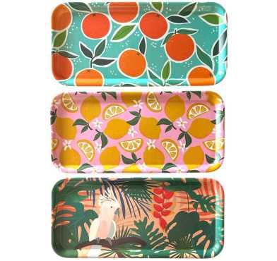PLATEAU MELAMINE 32X15CM 8ASS | Lory