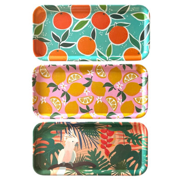 PLATEAU MELAMINE 32X15CM 8ASS | Lory