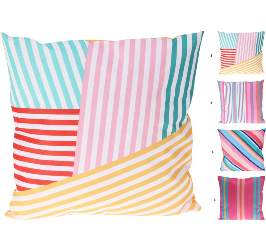 COUSSIN LIGNES COLOREES