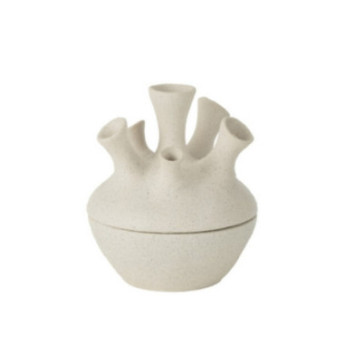 VASE CORAIL EN ERGILE BLANC