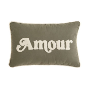 COUSSIN EN COTON BRODE AMOUR