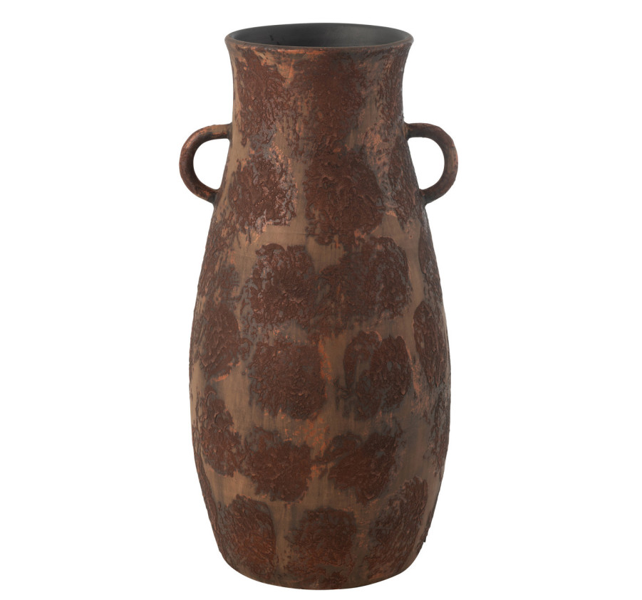 VASE AMPHORE TERRA MARRON