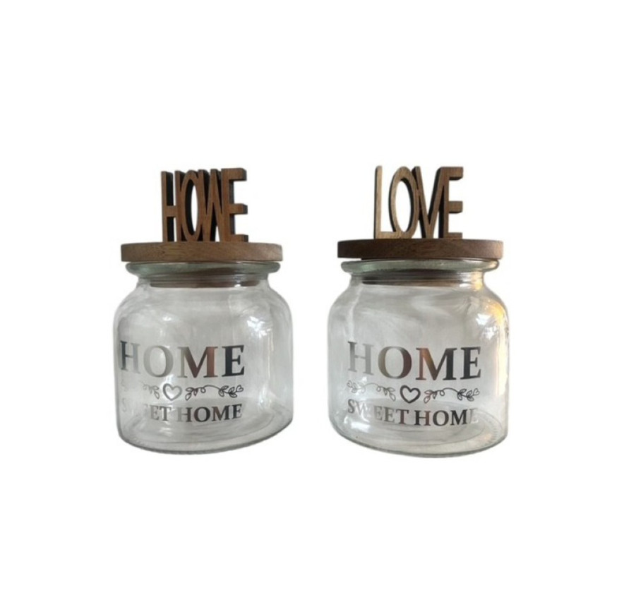 BOCAL EN VERRE AVEC COUVERCLE