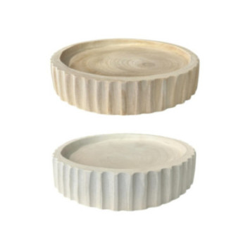 PLATEAU ROND CRANTE EN BOIS︱Lory