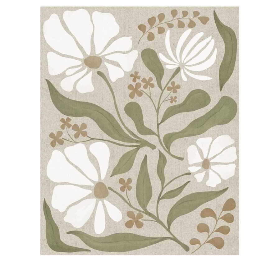 TOILE IMPRIMEE FLEUR ESMEE