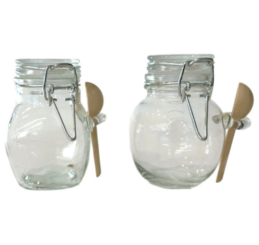 BOCAL HERMETIQUE EN VERRE 95ML︱Lory