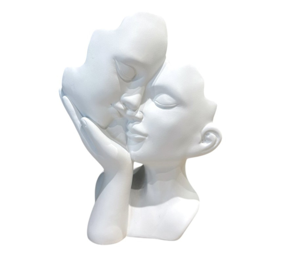 STATUE DUO BLANC