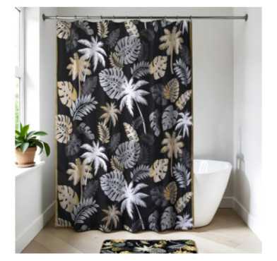 RIDEAU DOUCHE GOLD JUNGLE