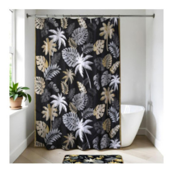 RIDEAU DOUCHE GOLD JUNGLE