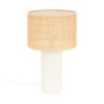 LAMPE EN CERAMIQUE ET ROTIN