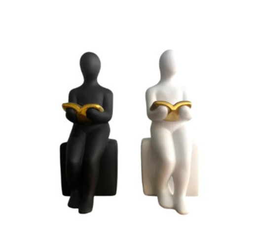 STATUE SERRE LIVRE EN CIMENT︱Lory