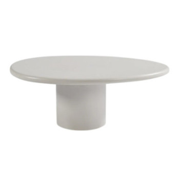 Table basse organique blanche 100x81x38cm en ciment | Lory