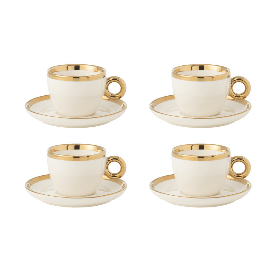 SET DE 4 TASSES EN CERAMIQUE