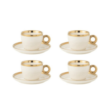 SET DE 4 TASSES EN CERAMIQUE
