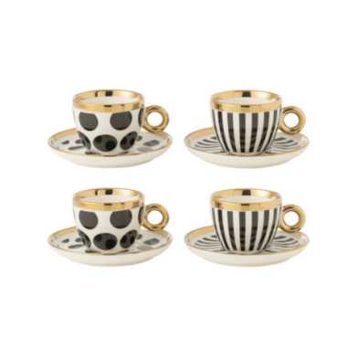 SET DE 4 TASSES ET SOUS TASSES