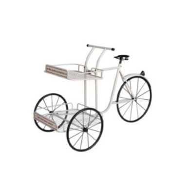 TRICYCLE PORTE PLANTE BLANC