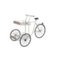TRICYCLE PORTE PLANTE BLANC