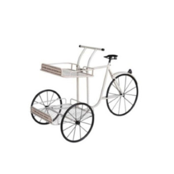 TRICYCLE PORTE PLANTE BLANC