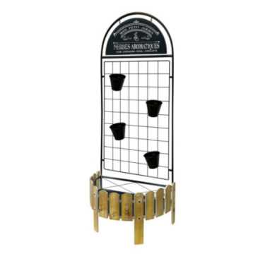 JARDINIERE AVEC TREILLIS NOIR