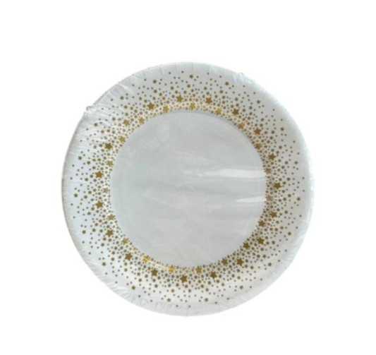 ASSIETTE EN CARTON ETOILE OR