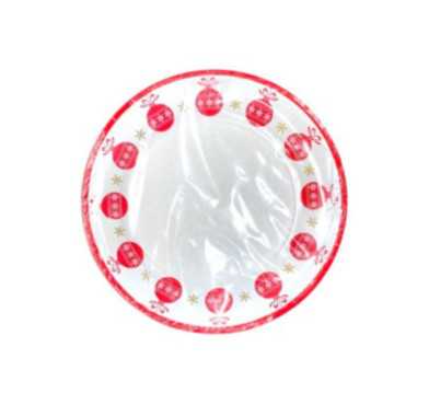 ASSIETTE EN CARTON BOULES NOEL