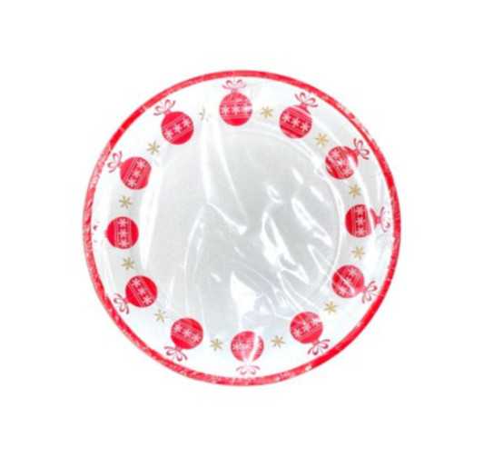 ASSIETTE EN CARTON BOULES NOEL