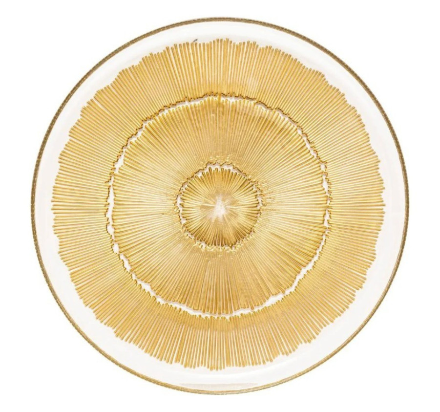 ASSIETTE PLATE CELESTE DORE