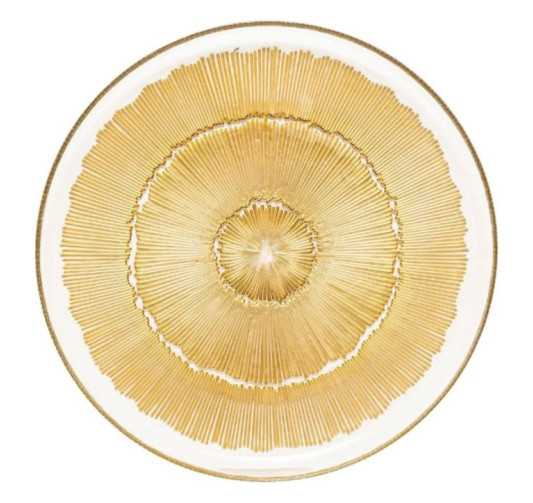 ASSIETTE PLATE CELESTE DORE
