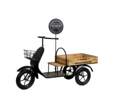 TRICYCLE PORTE PLANTES NOIR