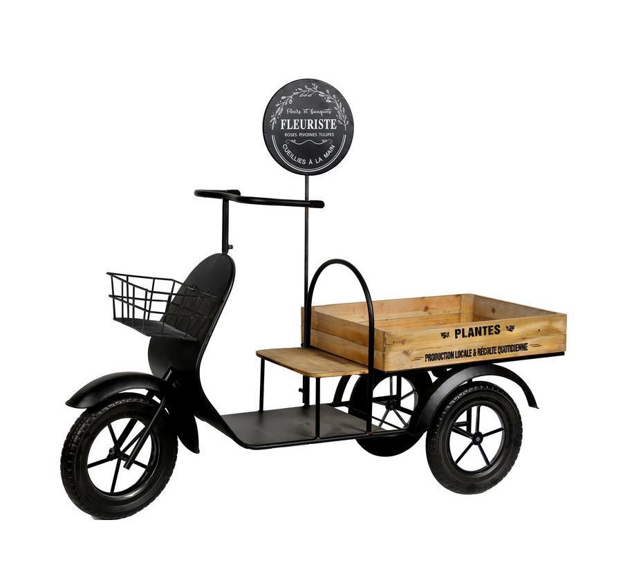 TRICYCLE PORTE PLANTES NOIR