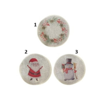 SET DE TABLE ROND DECOR NOEL