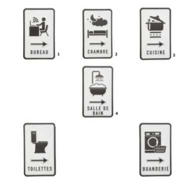 PLAQUE DE PORTE EN METAL