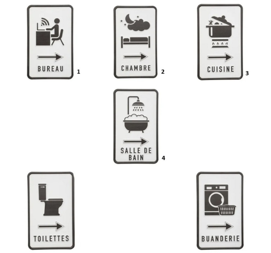 PLAQUE DE PORTE EN METAL