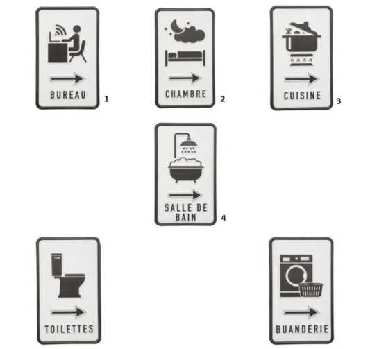 PLAQUE DE PORTE EN METAL