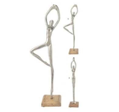 STATUE FEMME ARGENTEE 36CM