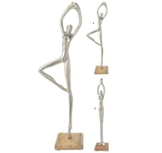 STATUE FEMME ARGENTEE 36CM