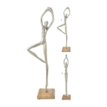 STATUE FEMME ARGENTEE 36CM