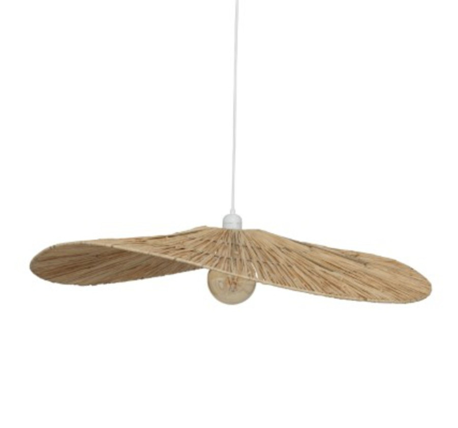 SUSPENSION EN RAPHIA BEIGE