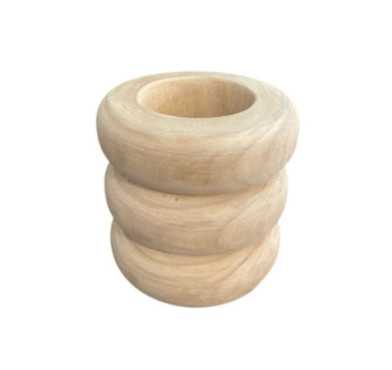 VASE EN BOIS 18X18CM