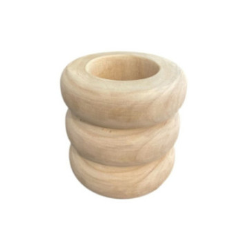 VASE EN BOIS 18X18CM