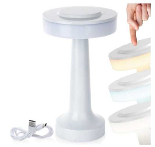 LAMPE DE TABLE BLANCHE TACTILE