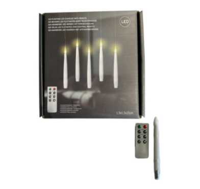 SET DE 5 BOUGIES 15CM