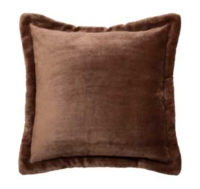 COUSSIN EN FLANELLE MARRON