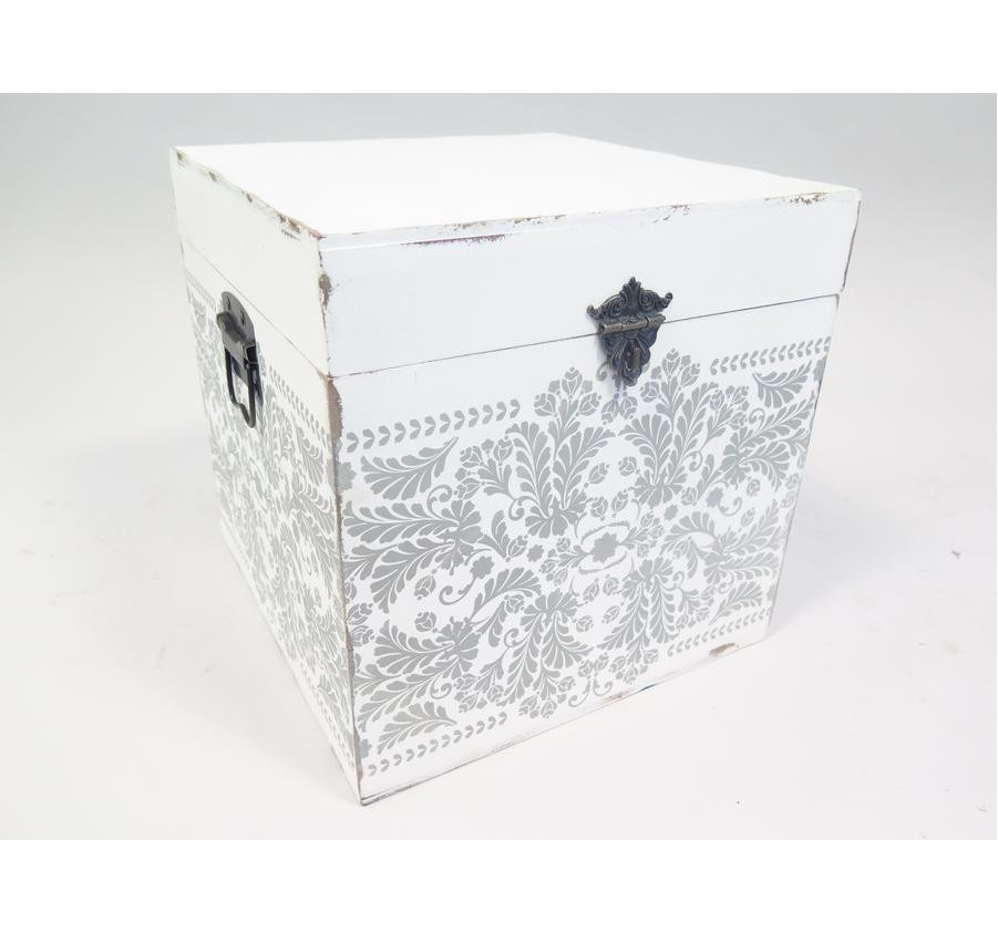 MALLE EN BOIS 33X33X33CM