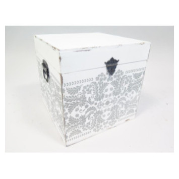 MALLE EN BOIS 33X33X33CM