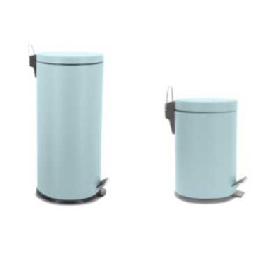 LOT DE 2 POUBELLES BLEUES