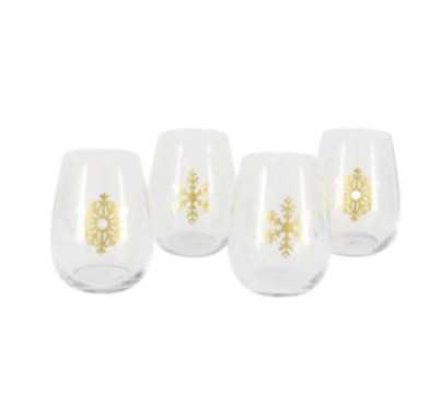 SET DE 4 VERRES DECOR FLOCON