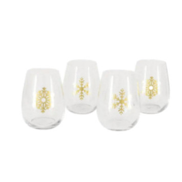SET DE 4 VERRES DECOR FLOCON